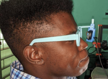 Glasses on test user